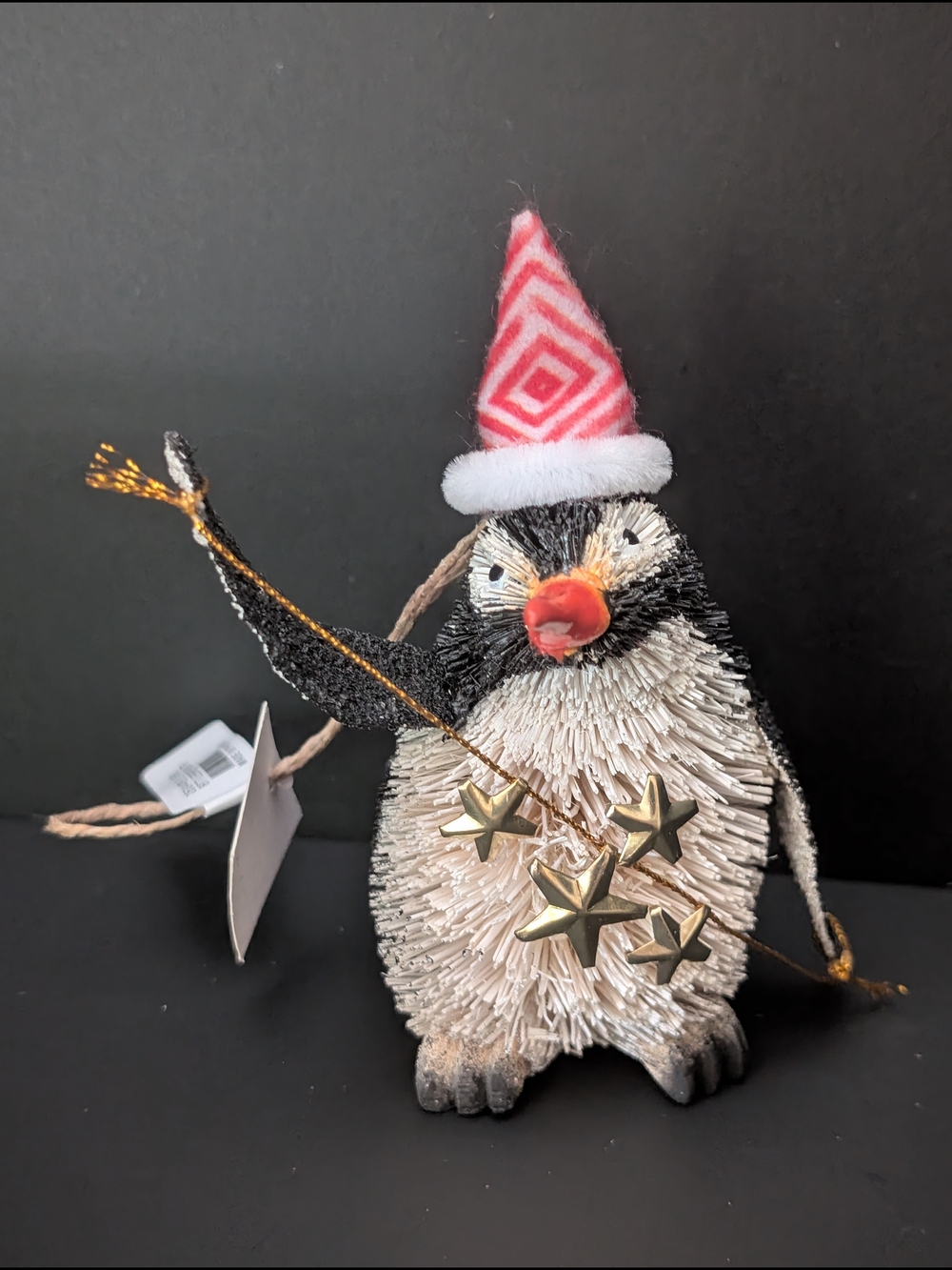 Pottery Barn Bottle Brush Penguin Christmas Ornament 8-2026OT
